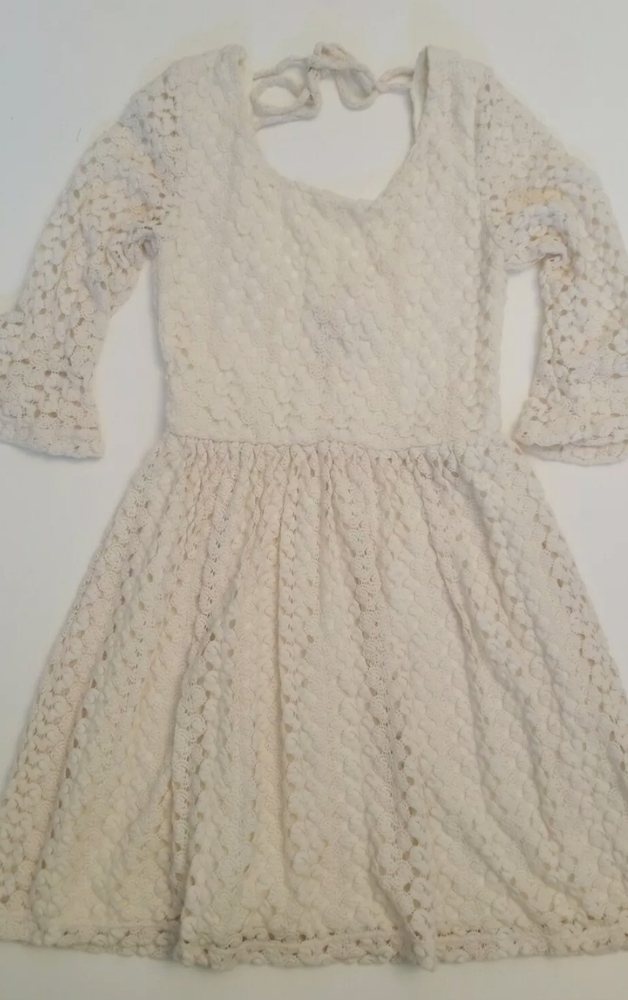 Mimi Chica Dress Cream White Lace womens Size XS